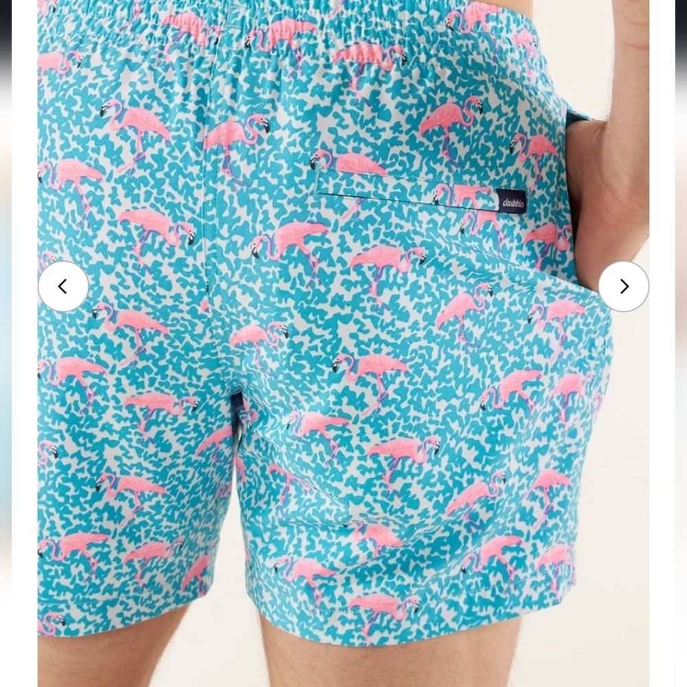 NWT Chubbies The Domingos Are For flamingo swim trunks size XXL